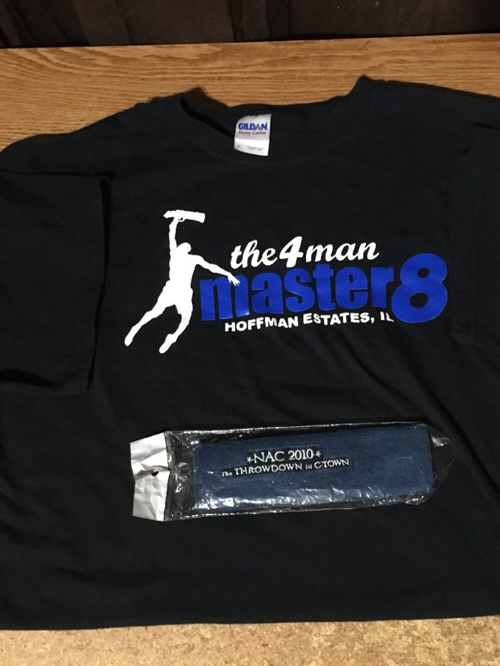 LASER QUEST SHIRT THE 4 MAN MASTER 8 HOFFMAN ESTATES IL XL & HEADBAND NAC 2010